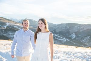 Vail Colorado Winter Engagement Photos, Vail Engagement Photographer, Beautiful Mountain Couples Photos in Vail Colorado