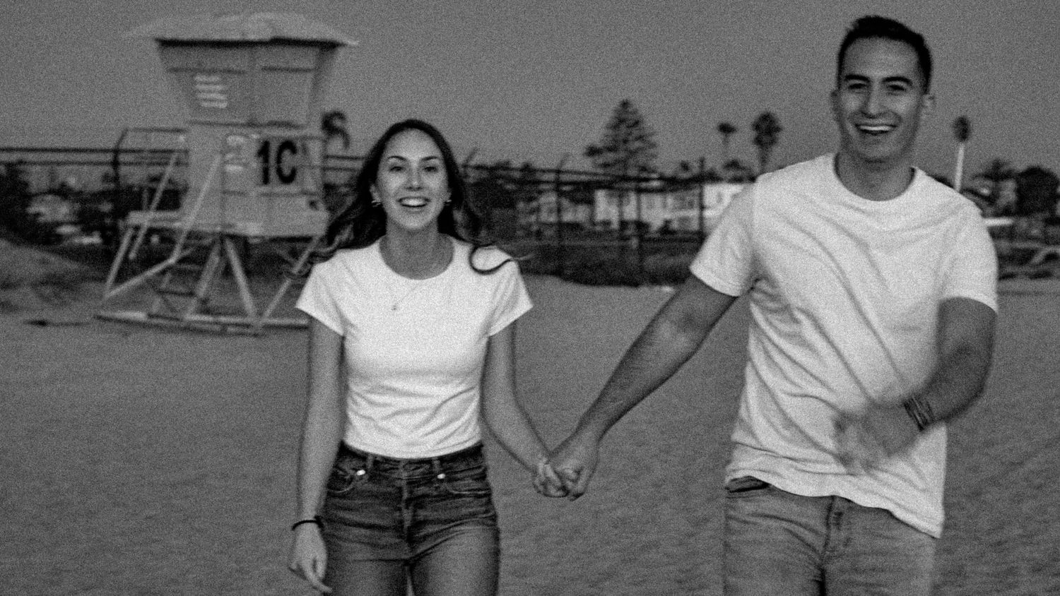 A couple holding hands