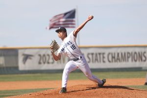 pitcher, baseball, American flag