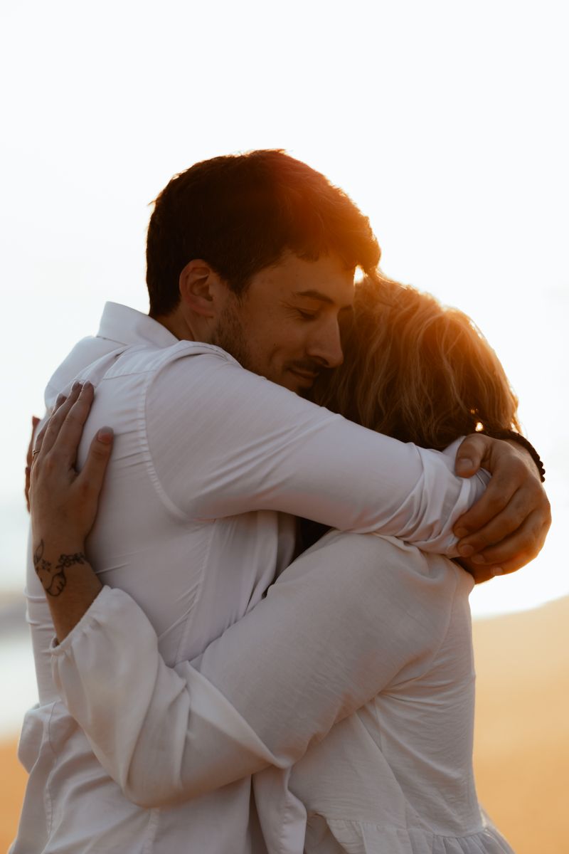Séance photo couple, entre deux amoureux à Erdeven, dans le Morbihan