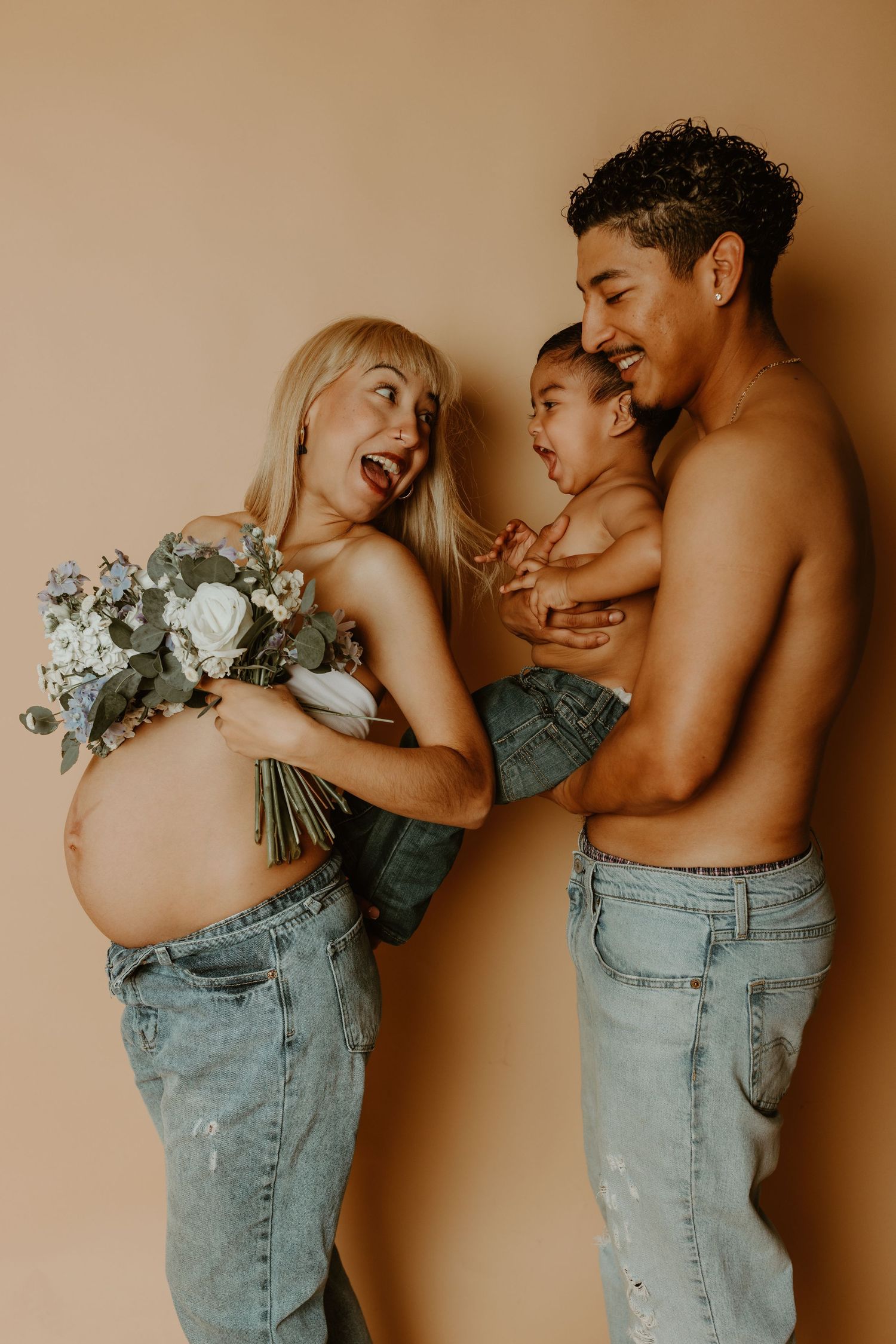 family portraits at a studio in downtown san diego