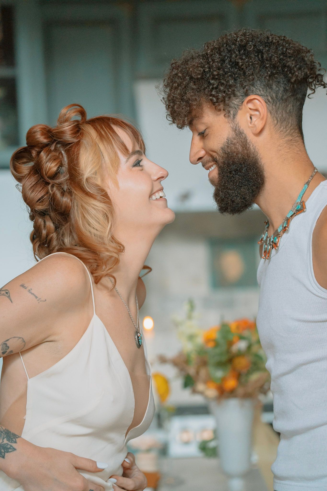 An intimate candid moment of joy and laughter between a couple. Colorado. couples session. Colorado cabin elopement. Intimate elopement