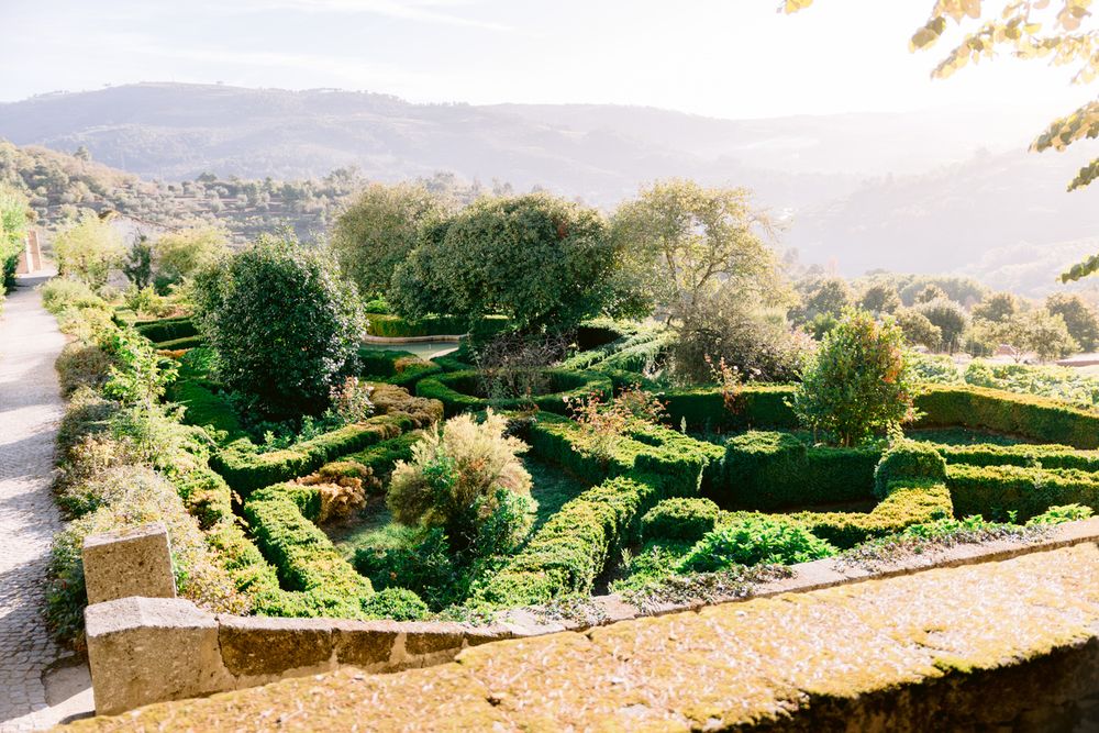 Jardins do Hotel Rural Casa dos Viscondes Várzea em Lamego