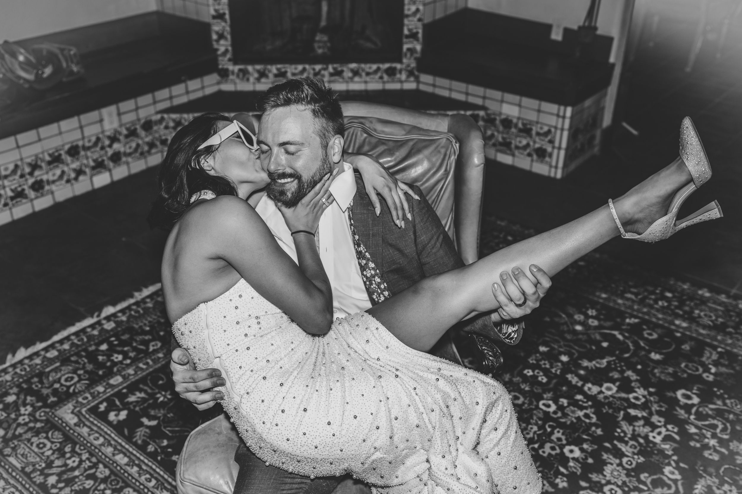 Wedding reception dance floor celebration
