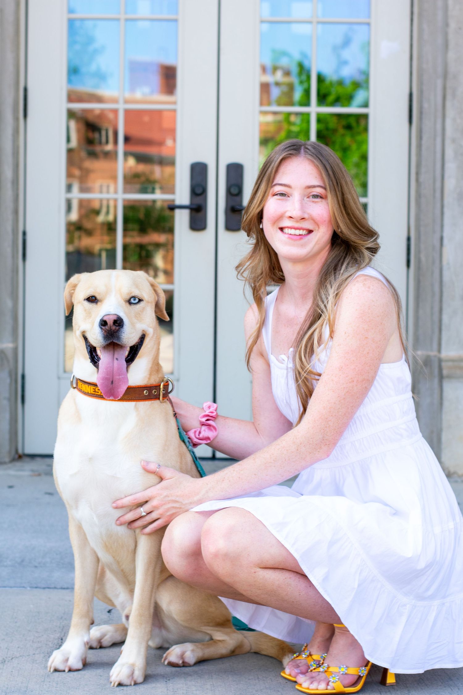 University of Tennessee Knoxville Graduation photo with dog