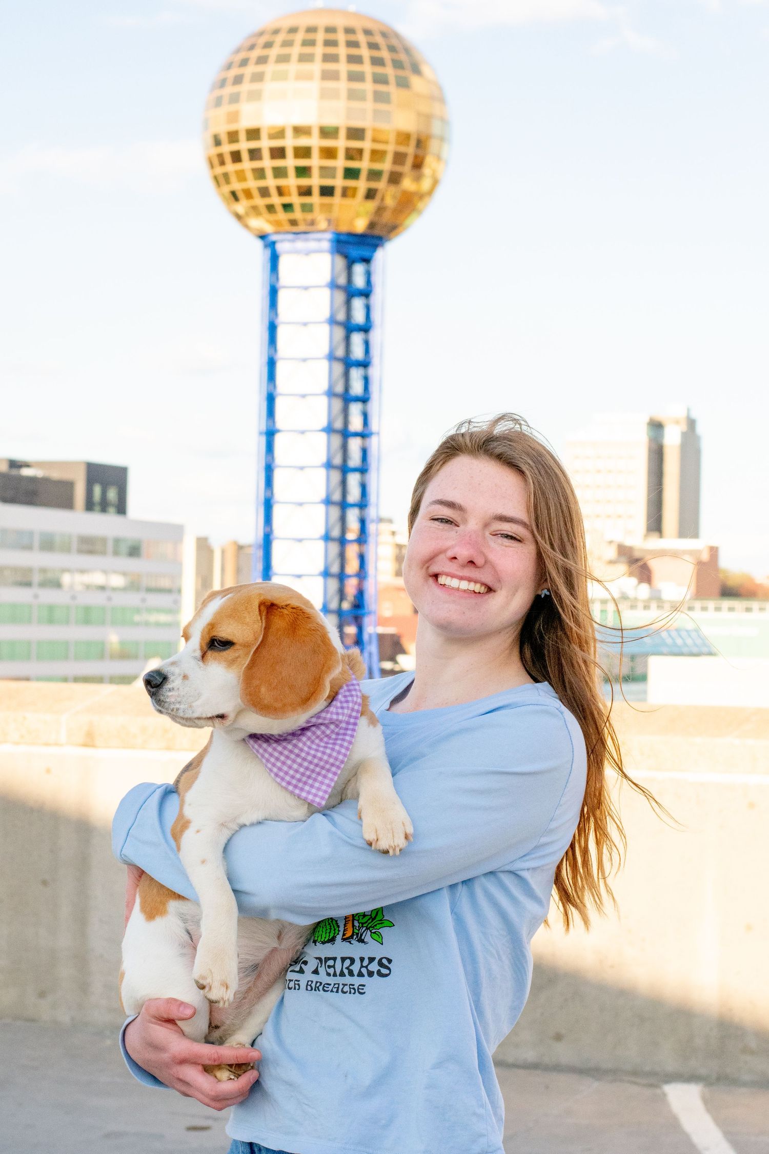 Downtown Knoxville TN Photos with dog