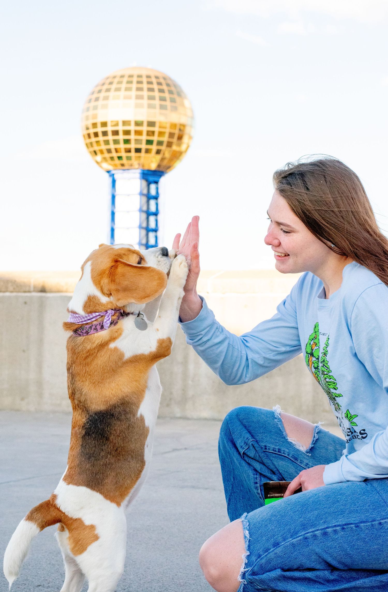 Downtown Knoxville TN Photos with dog