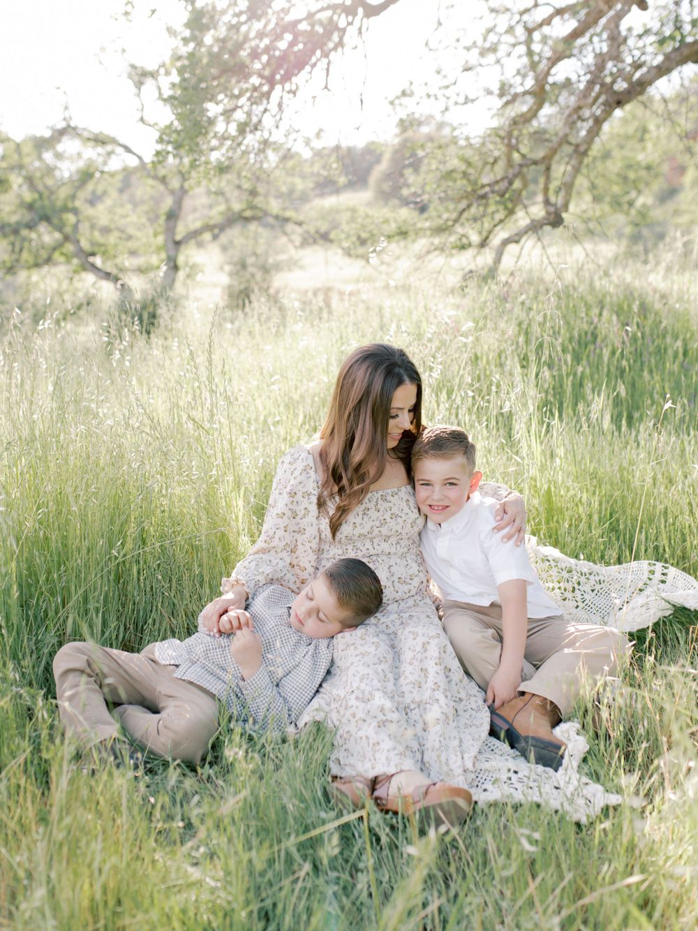 Family photos taken in Upper Bidwell Park. Taken by Kaitlin Stoltenberg, Family and Newborn Photographer in Chico, California.