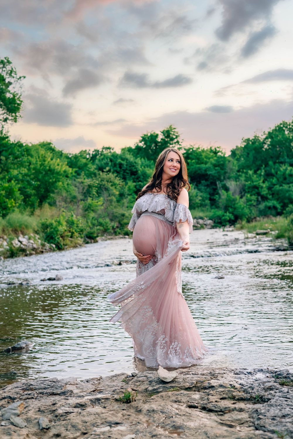 Spring maternity, water, fort worth