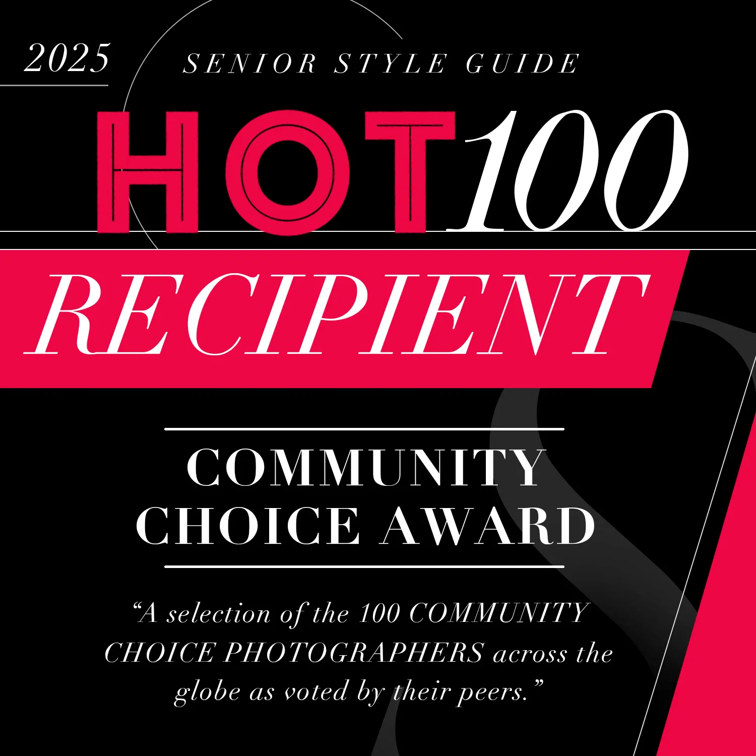 Modern Senior magazine Top 20 Portrait Artist Awards 2019 logo in black and yellow.