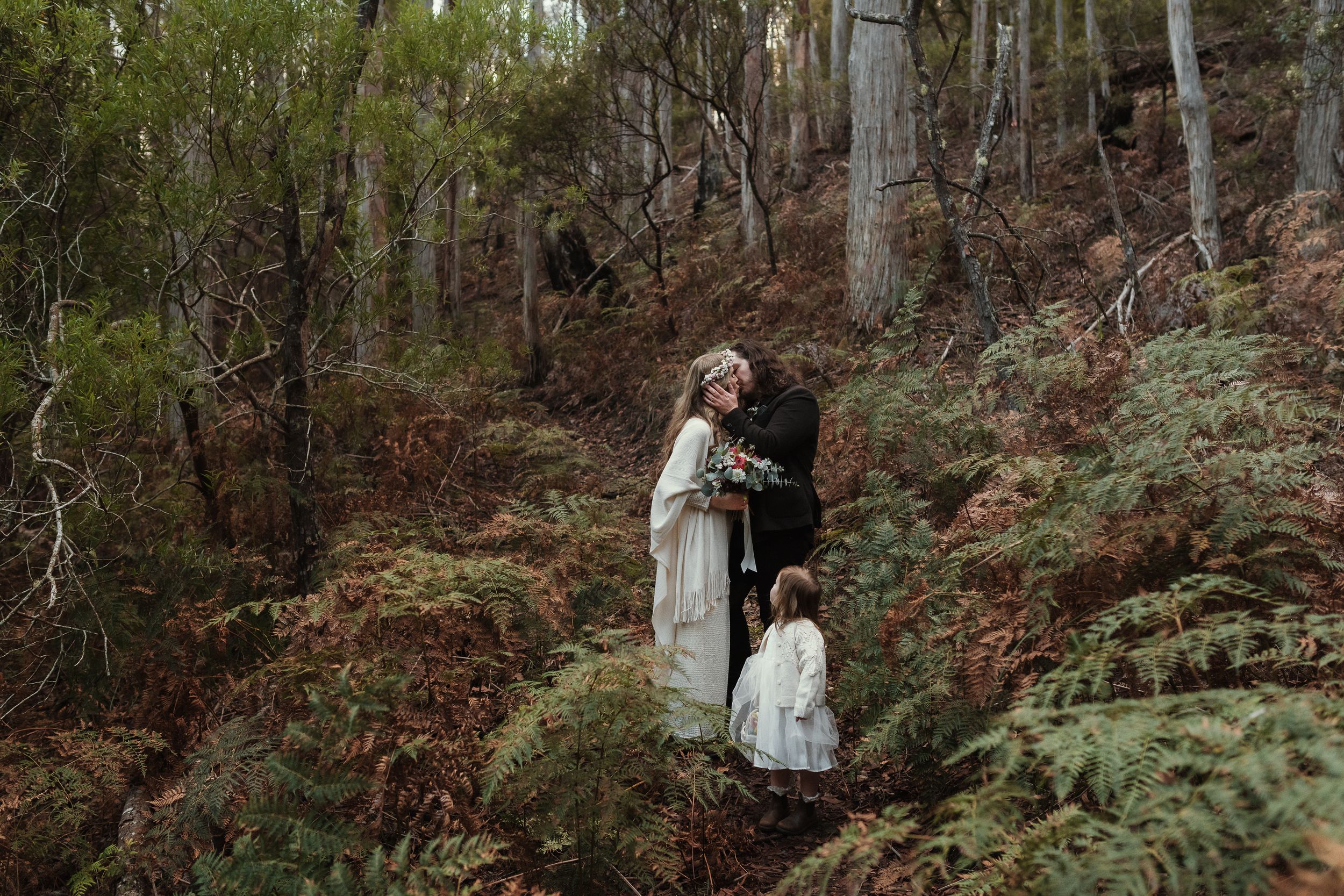 Elopement at Orchards Nest bnb in the Huon Valley, Tasmania. captured by Joss Jensen Photography