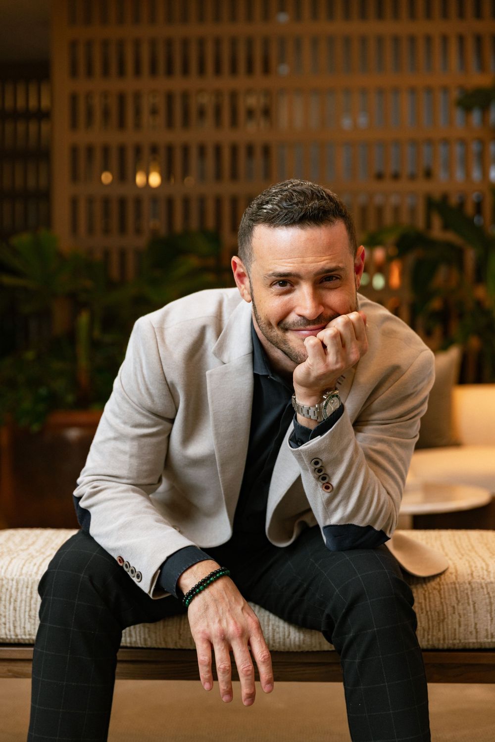 South Florida executive personal branding photography featuring a business leader in a sophisticated luxury interior.