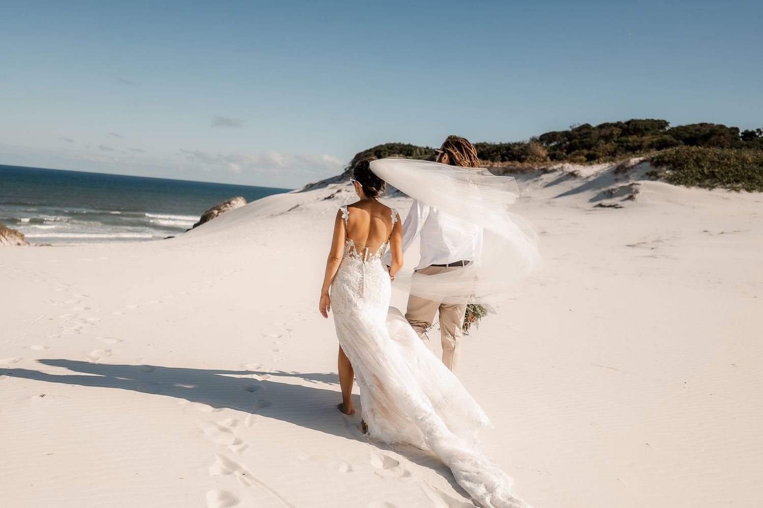 Byron bay wedding photographer champagne tower
