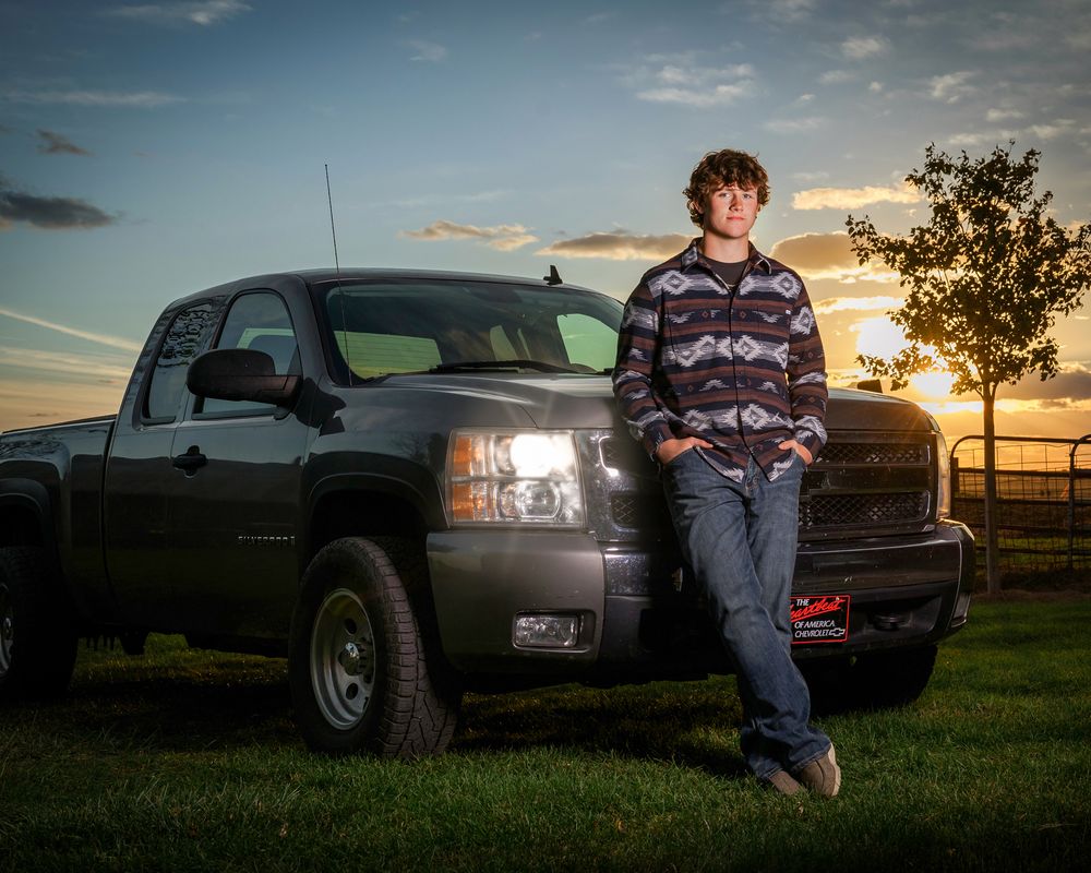 Pickup truck Senior Pictures Indiana Photography
