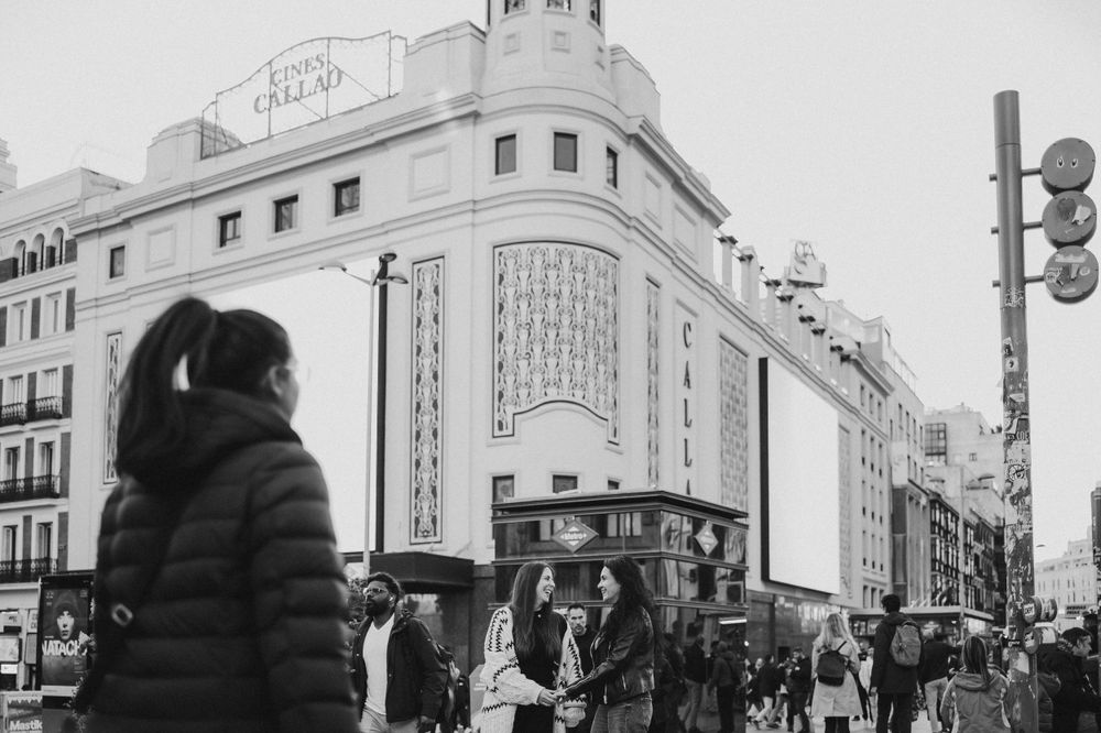 Fotógrafos de parejas Callao Gran Via, Madrid