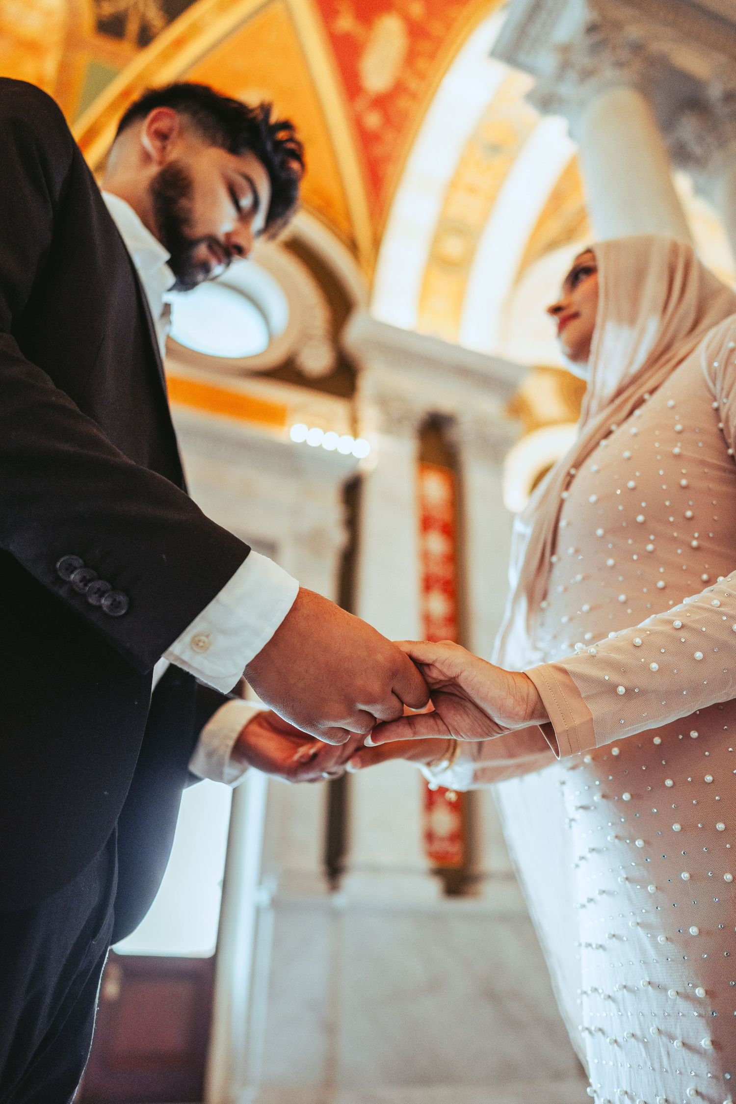 Elopement in the Library of Congress, Washington, DC, photographed by Joey Rushfield of the DMV area.