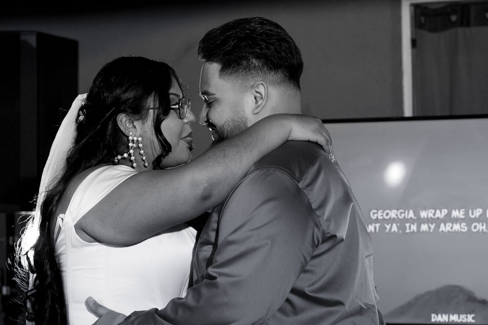 Wedding photography of a local couple in Los Angeles County. Loving couple photographed in black and white.
