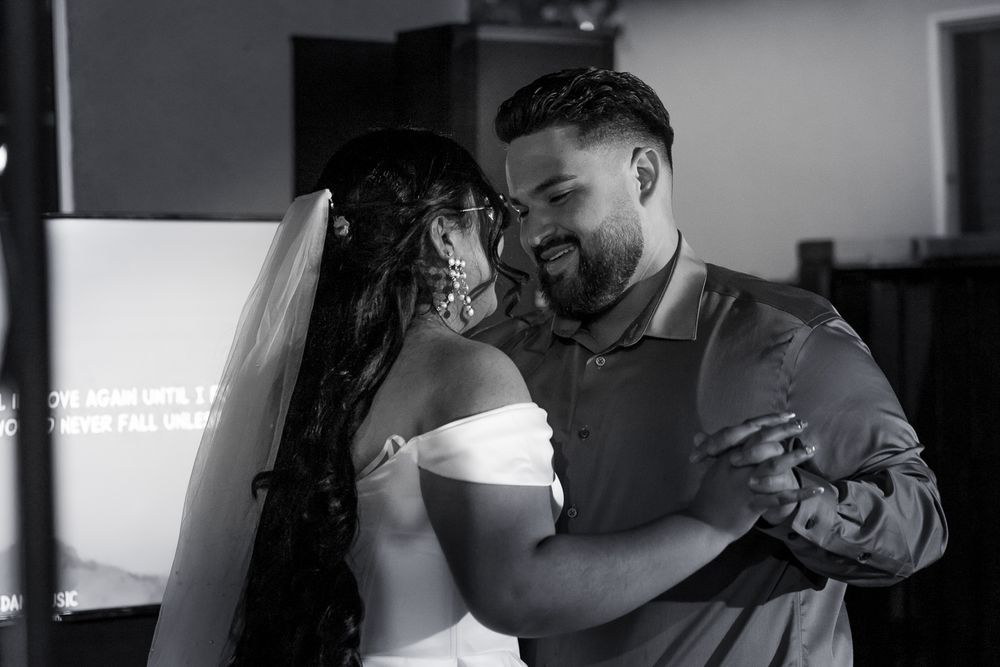 Wedding photography of a local couple in Los Angeles County. Loving couple photographed in black and white.