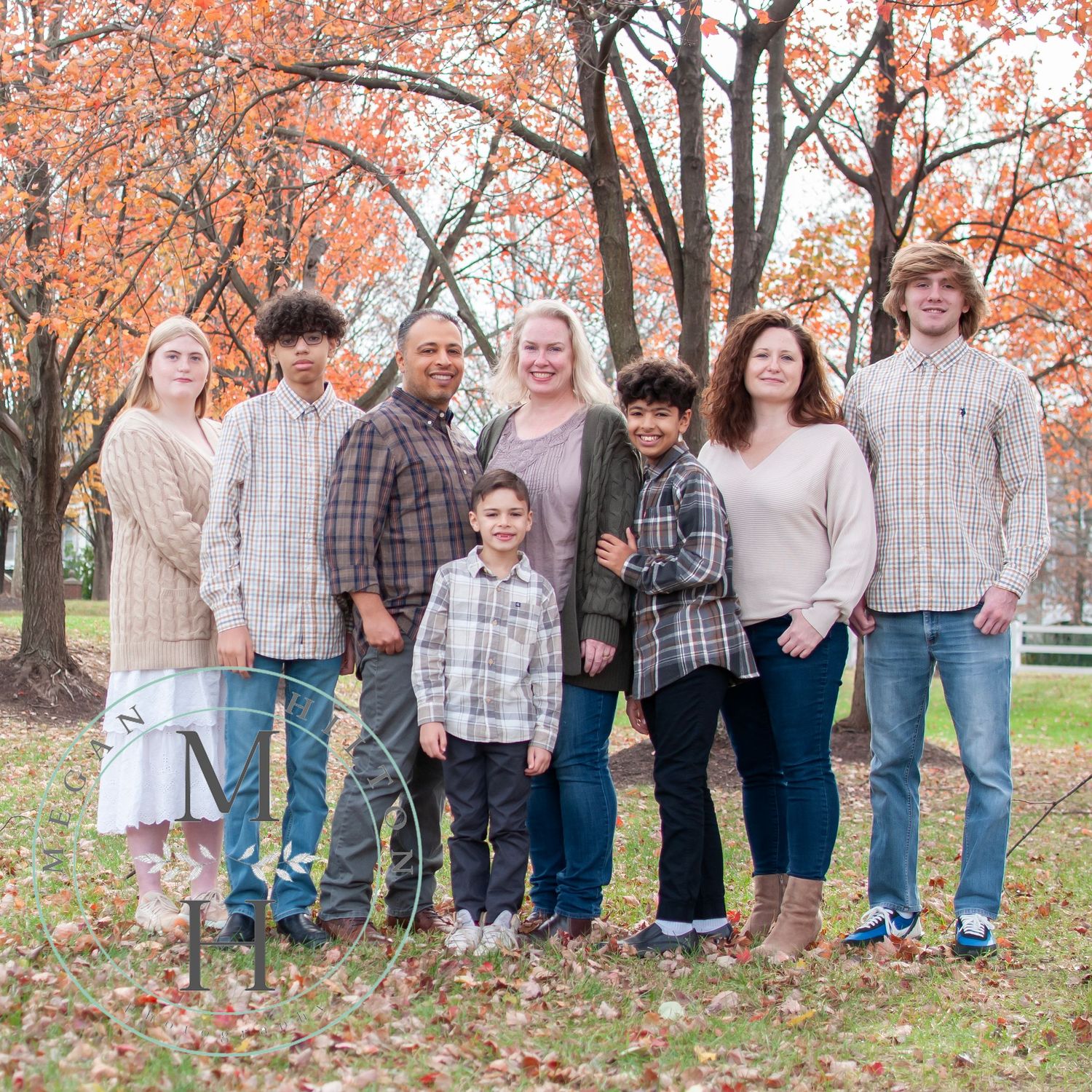 Extended family photo with 2 family groups