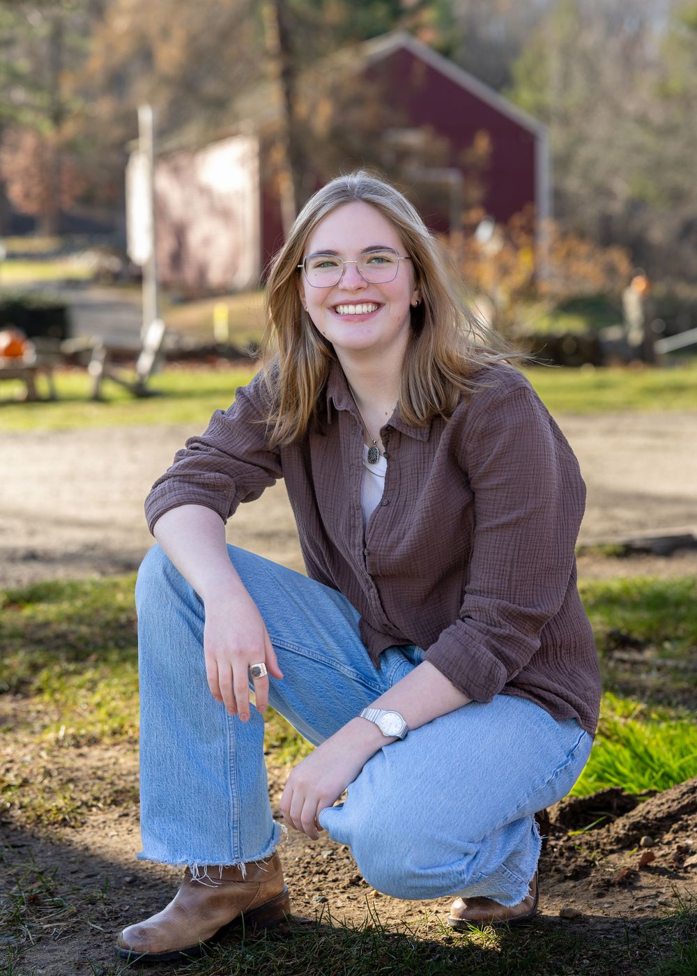 High school senior from Nashoba Regional poses for yearbook photos Wayside Inn, Sudbury MA.  Serving Wayland High School and Weston High MA.