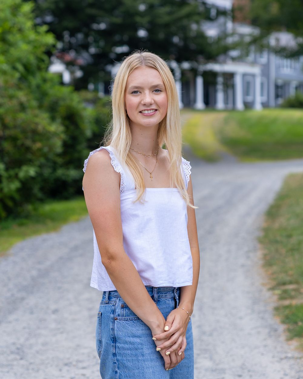 High school senior from Lincoln Sudbury poses for yearbook photos in Lincoln, MA.  Serving Wayland High School, Weston MA, Concord Carlisle.