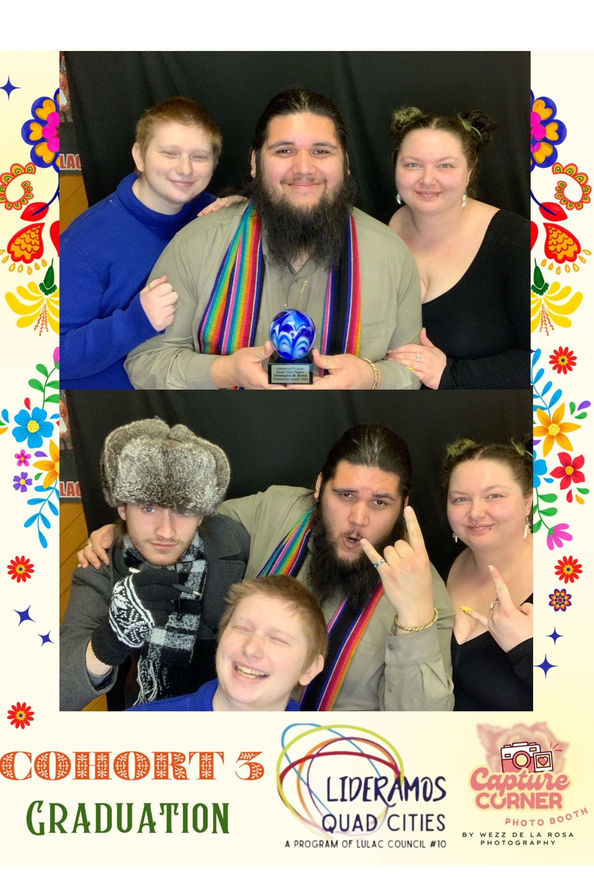 Quad Cities photo booth rental for weddings, birthdays, and events. Capture Corner offers custom frames, premium props, and expert hosting.