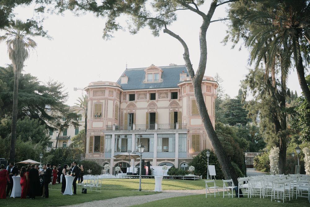 villa nobel sanremo allestita per il ricevimento di matrimonio