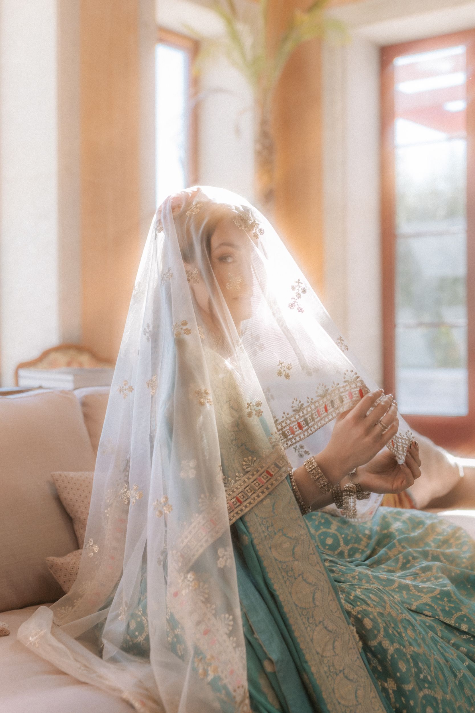 bride portrait Casa Bons Ares wedding inspiration Portugal