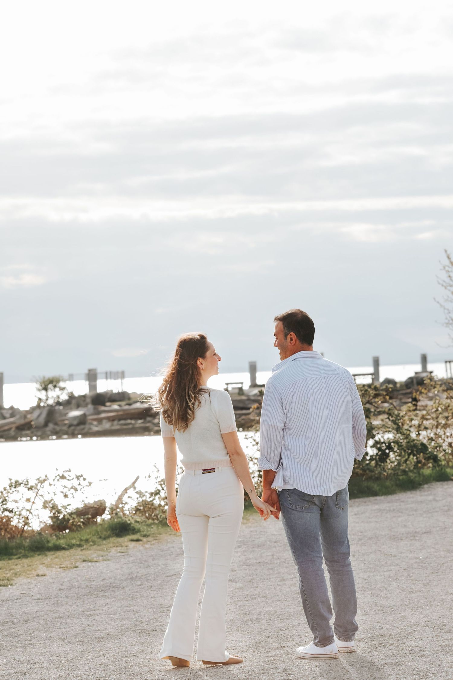 Romantic sunset session at Garry Point Park Vancouver