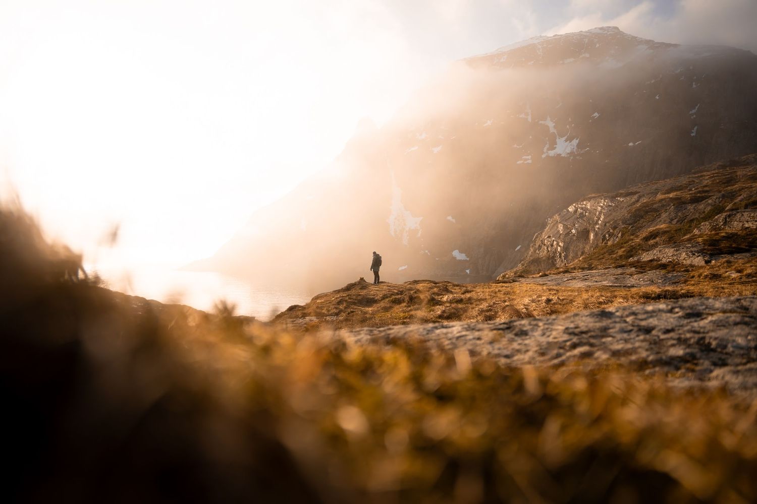 paysage coucher de soleil lofoten