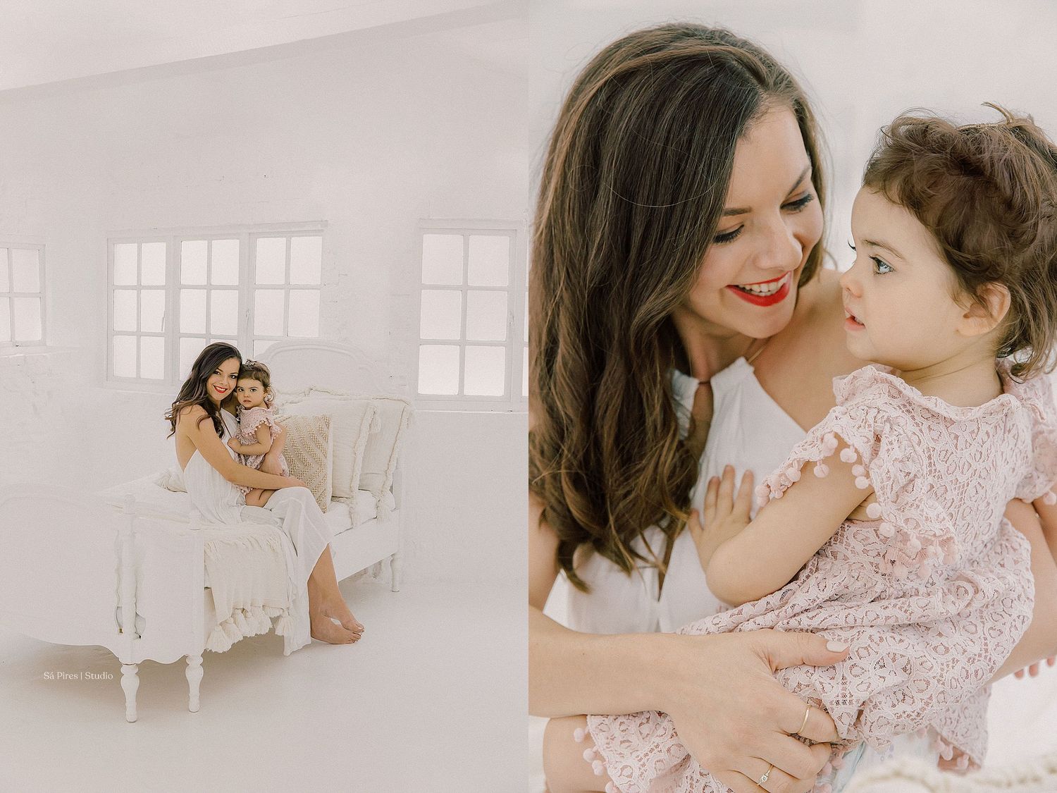 Mother and child share tender moments together in a bright, airy home setting with warm natural lighting.
