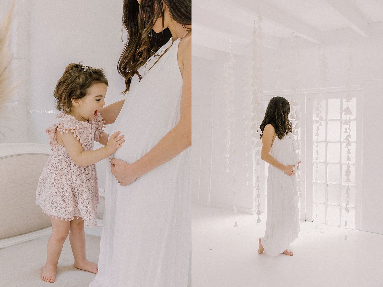 A series of tender candid moments between a mother and child in light-filled domestic setting as they play together.