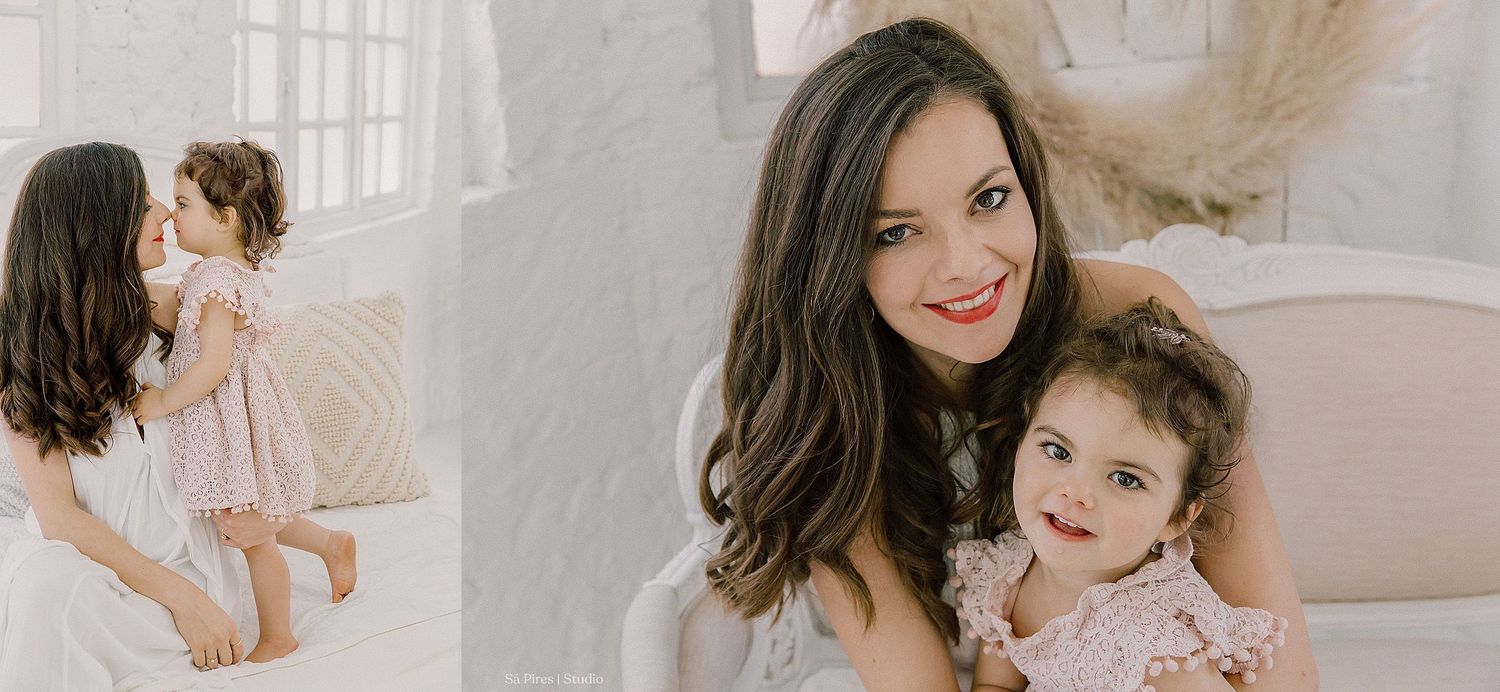Banner collage of lifestyle portraits featuring soft lighting and white interior decor elements.