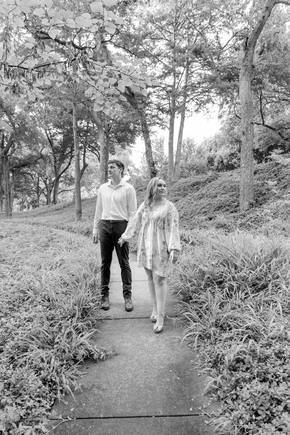 Dripping Springs engagement portraits with rustic-chic aesthetic