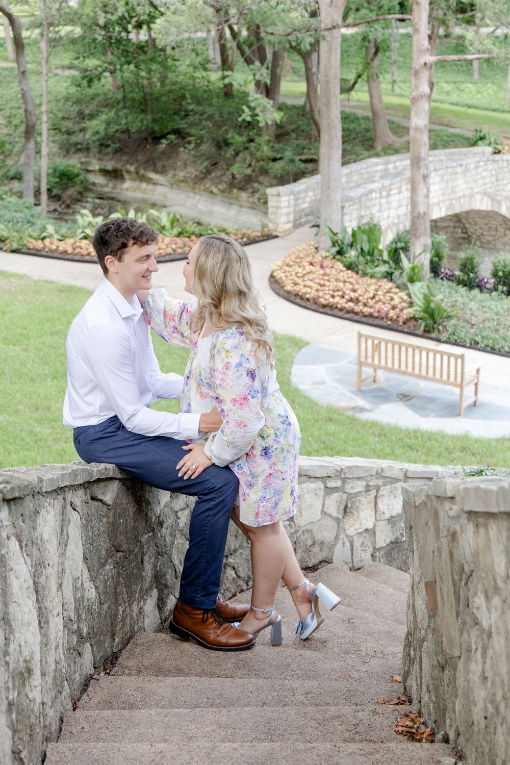 Dripping Springs hill country engagement session with soft natural light