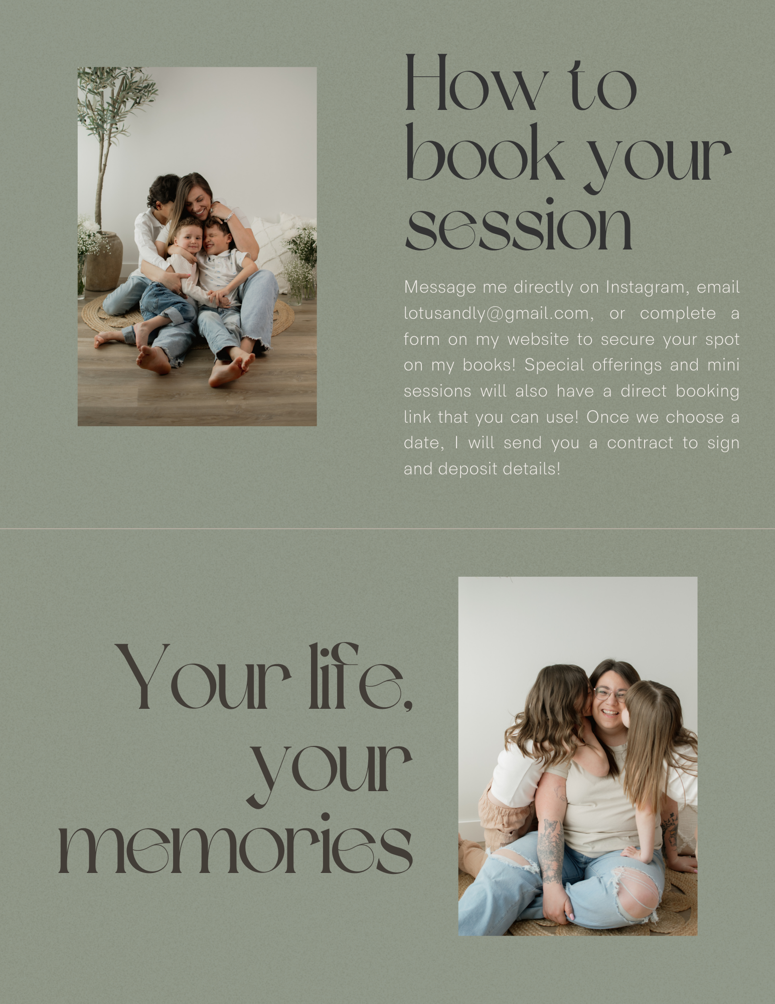 A joyful family with two young children sitting together on the floor, smiling and embracing in a warm, candid portrait.