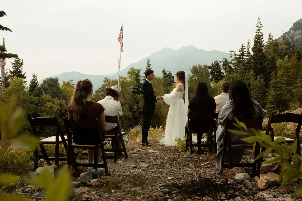 Utah Micro Wedding up KYHV Peak