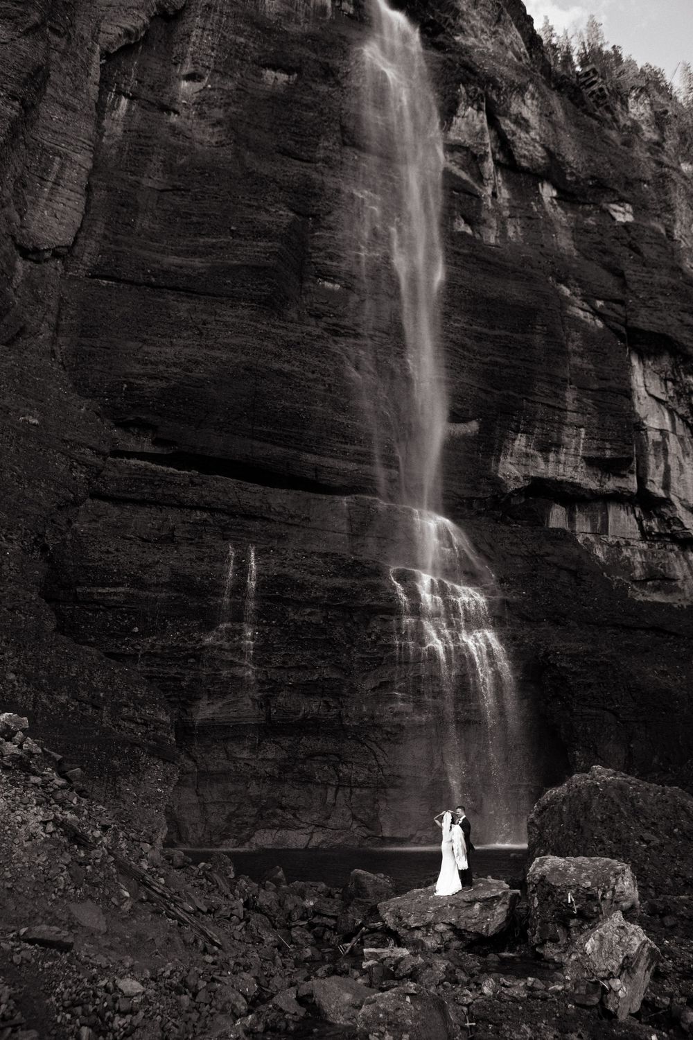 Bridal Veil Falls Elopement Photos Telluride Colorado