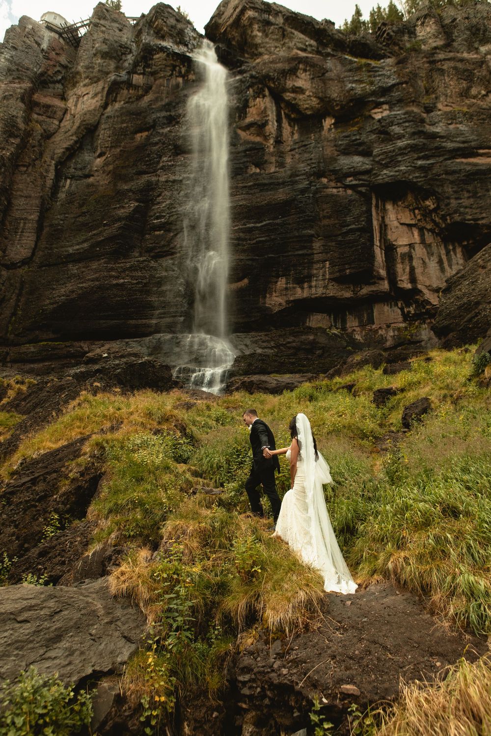 Bridal Veil Falls Telluride Colorado - Colorado Elopements