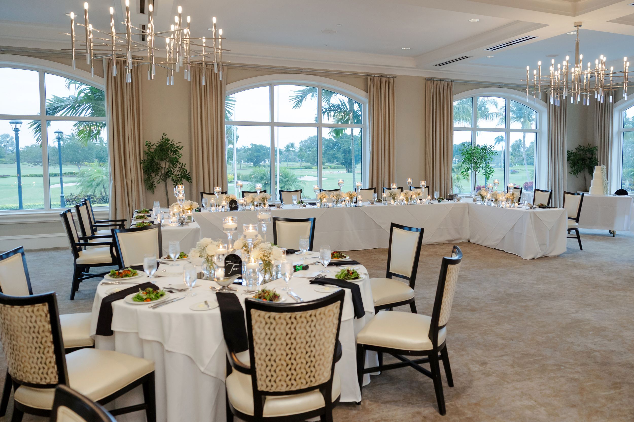 Wedding reception at BallenIsles Country Club in Palm Beach, Florida during a wedding photographed by Tom Forrest of Ohio.
