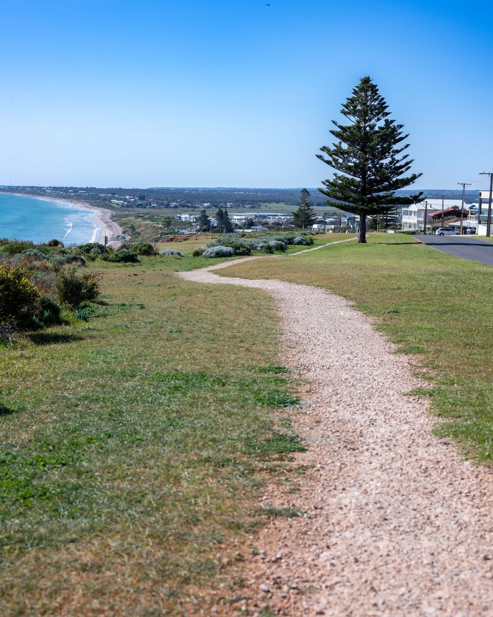 Scenic beach view with path