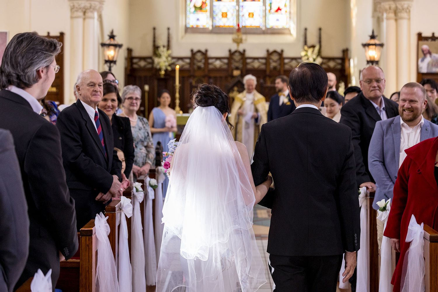 Wedding Ceremony photo at St.Matthews Church in Albury.