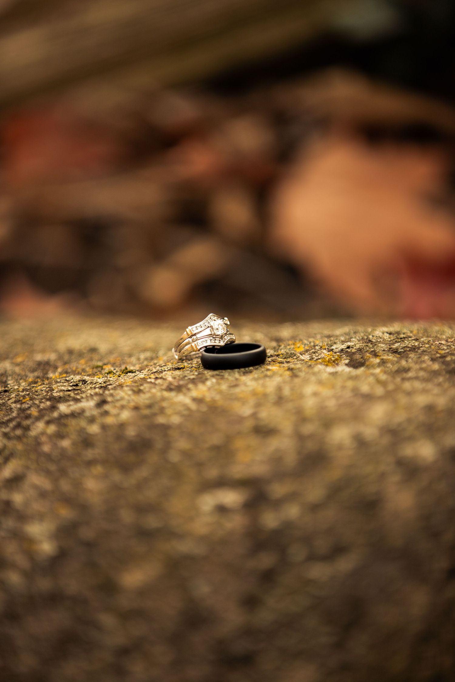 Detailed wedding ring photo taken in Ann Arbor Michigan
