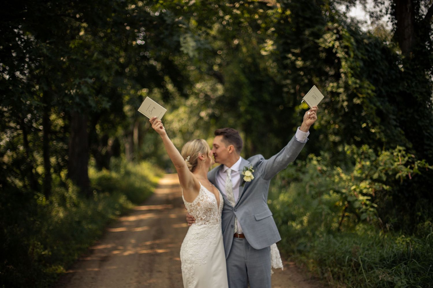 Bride and Groom portrait Holly Michigan