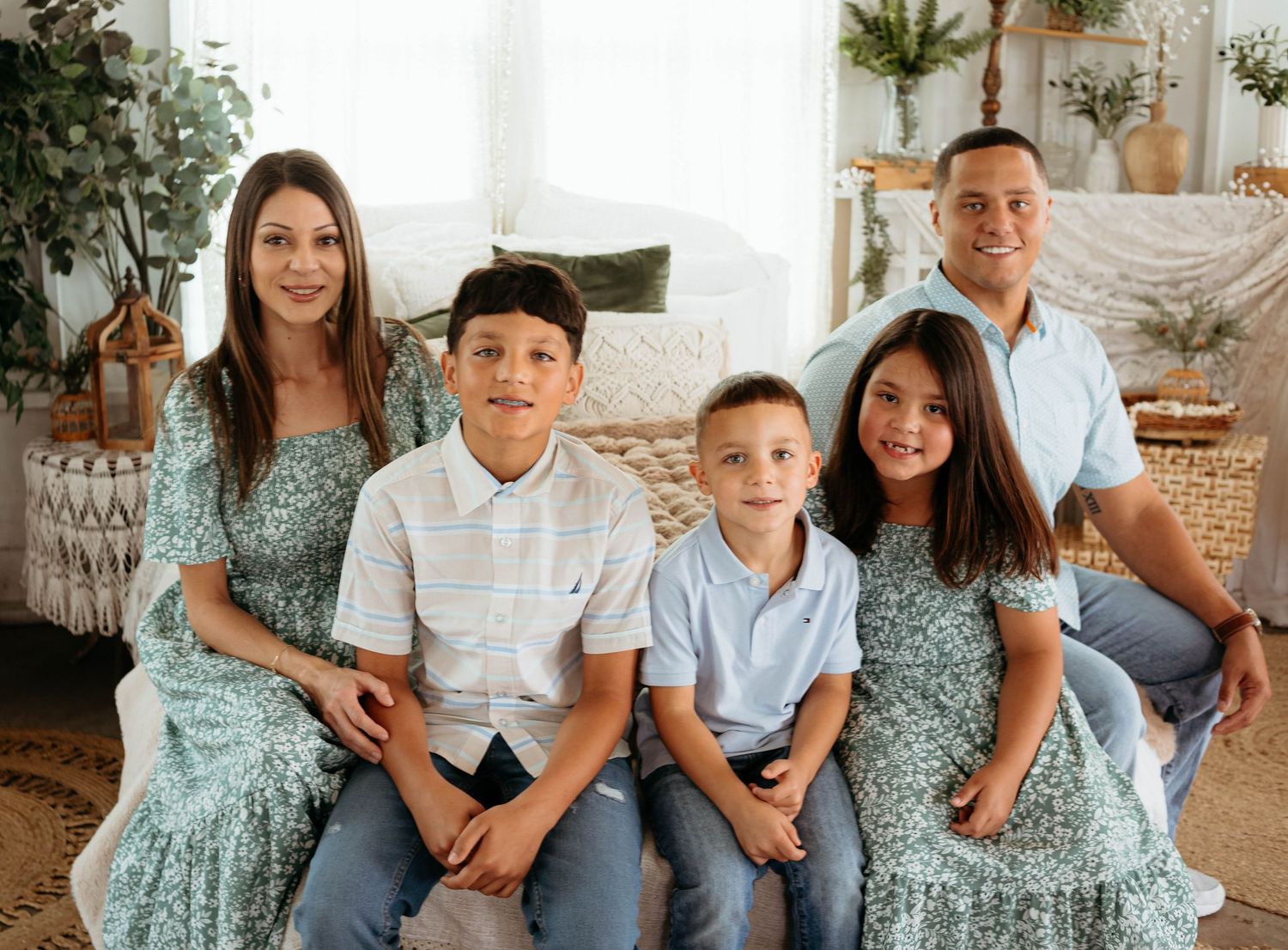 Candid family photography session with their beloved pet in Polk County, Florida.