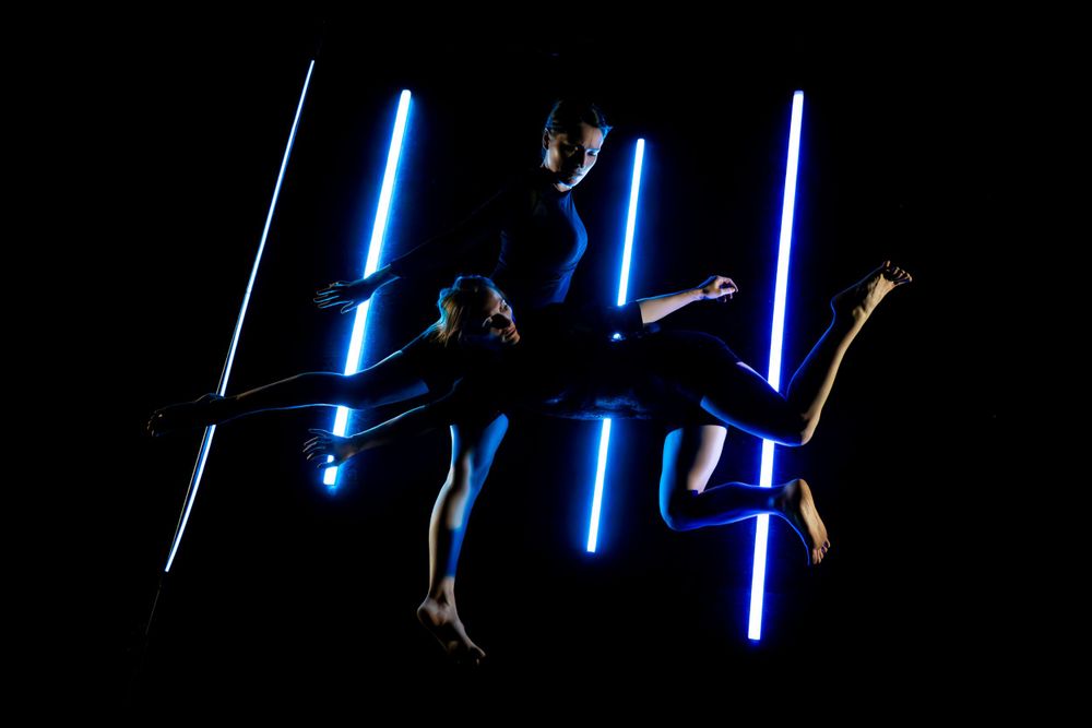 Promo shots of dancers Alison Plevey and Sara Black for Australian Dance Party's The Dataset.