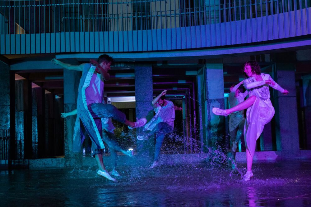 Australian Dance Party's LESS performed on the architectural public artwork, LESS.