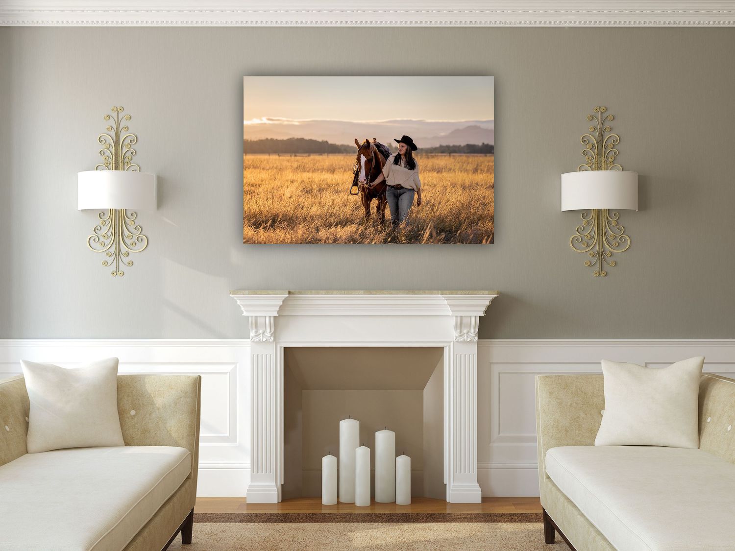 Welsh pony portrait, photographed in a field near Portland Oregon. Wall art display of an outdoor horse portrait. Copyright ABP