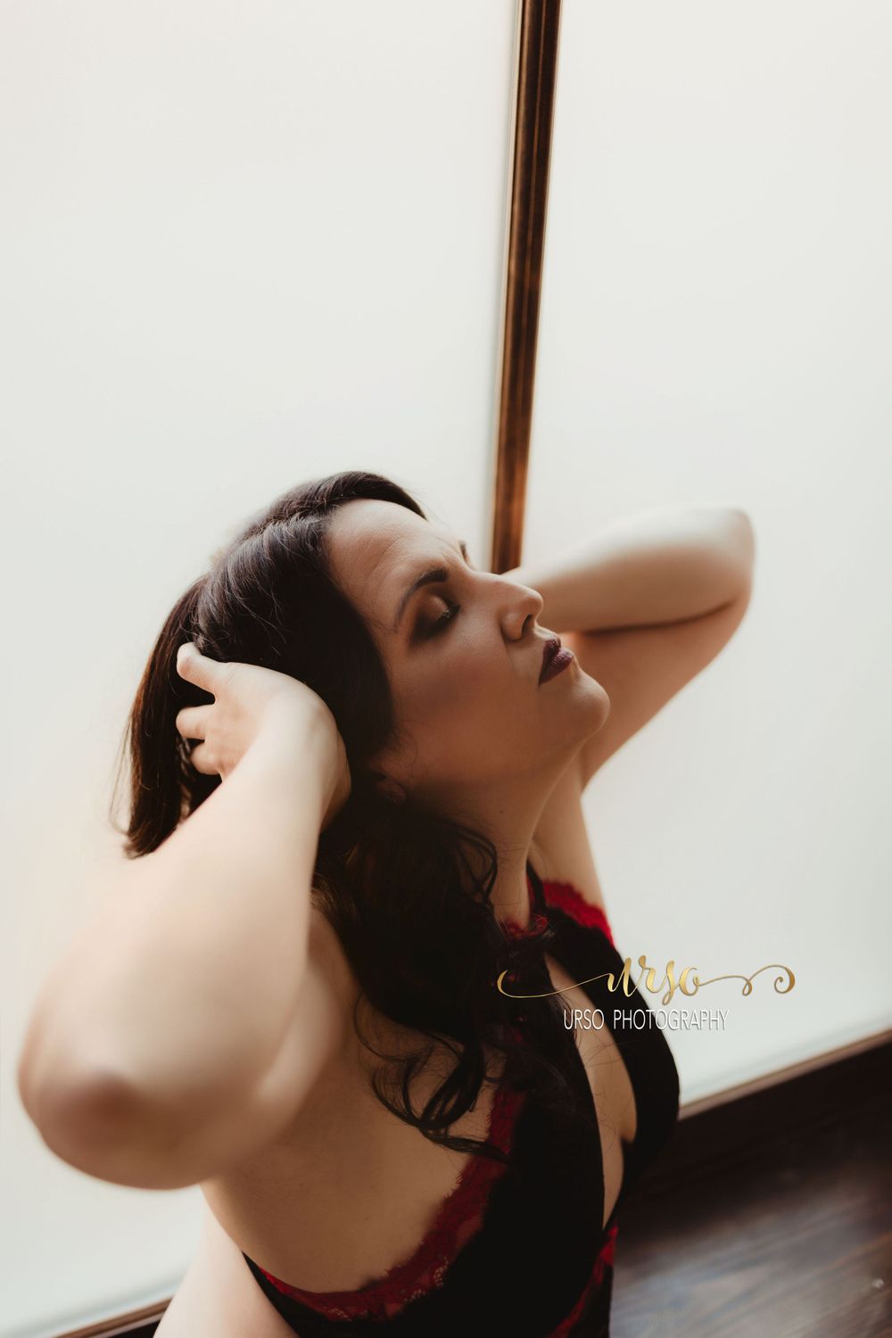 Empowering studio boudoir photo by Urso Photography in North Georgia.