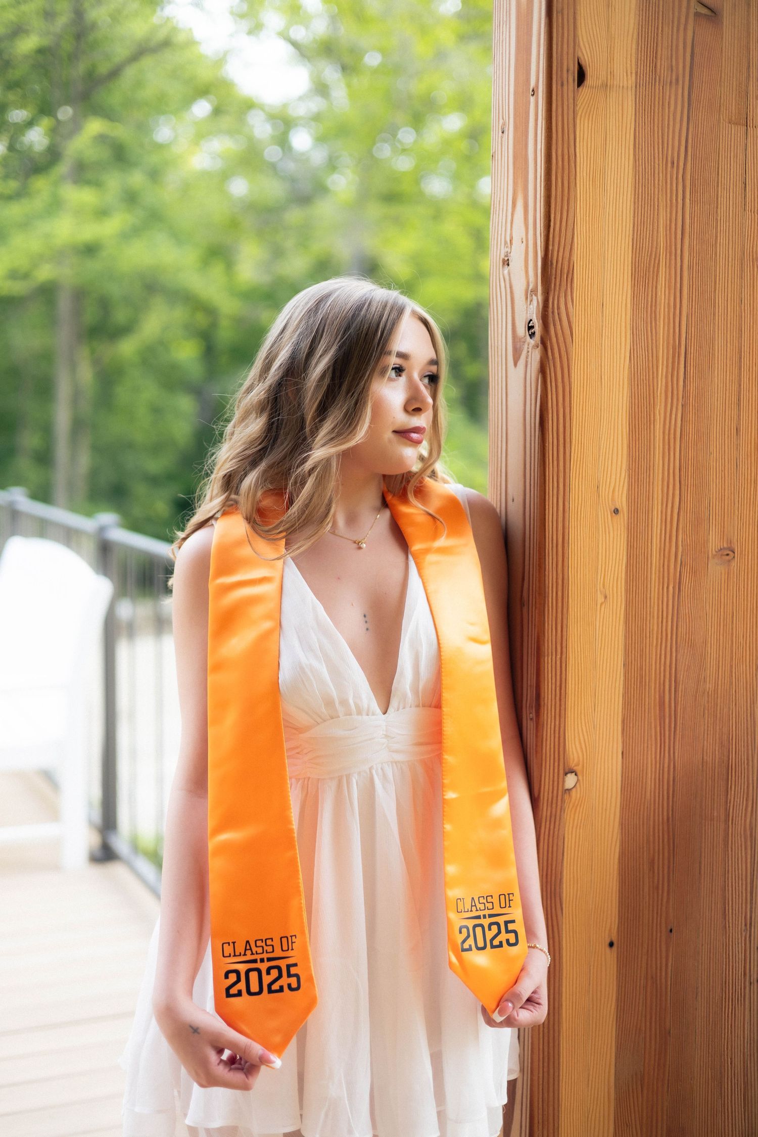 Outdoor summer senior graduation photos in Springfield, Illinois